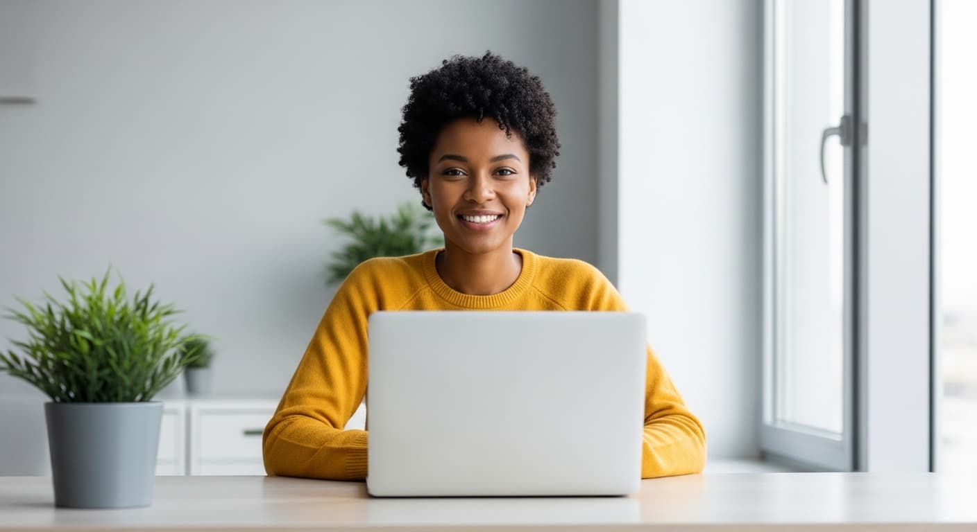 Funcionária em ambiente de trabalho